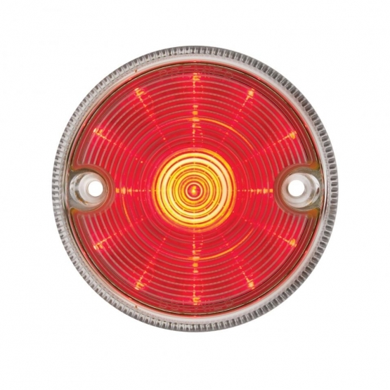 15 LED 3" Series 2 Light For Double Face Light Housing - Red LED/Clear Lens (Bulk)