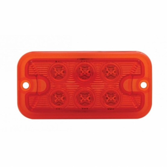 6 LED Dual Function Light - Red LED/Red Lens - Thumbnail 2
