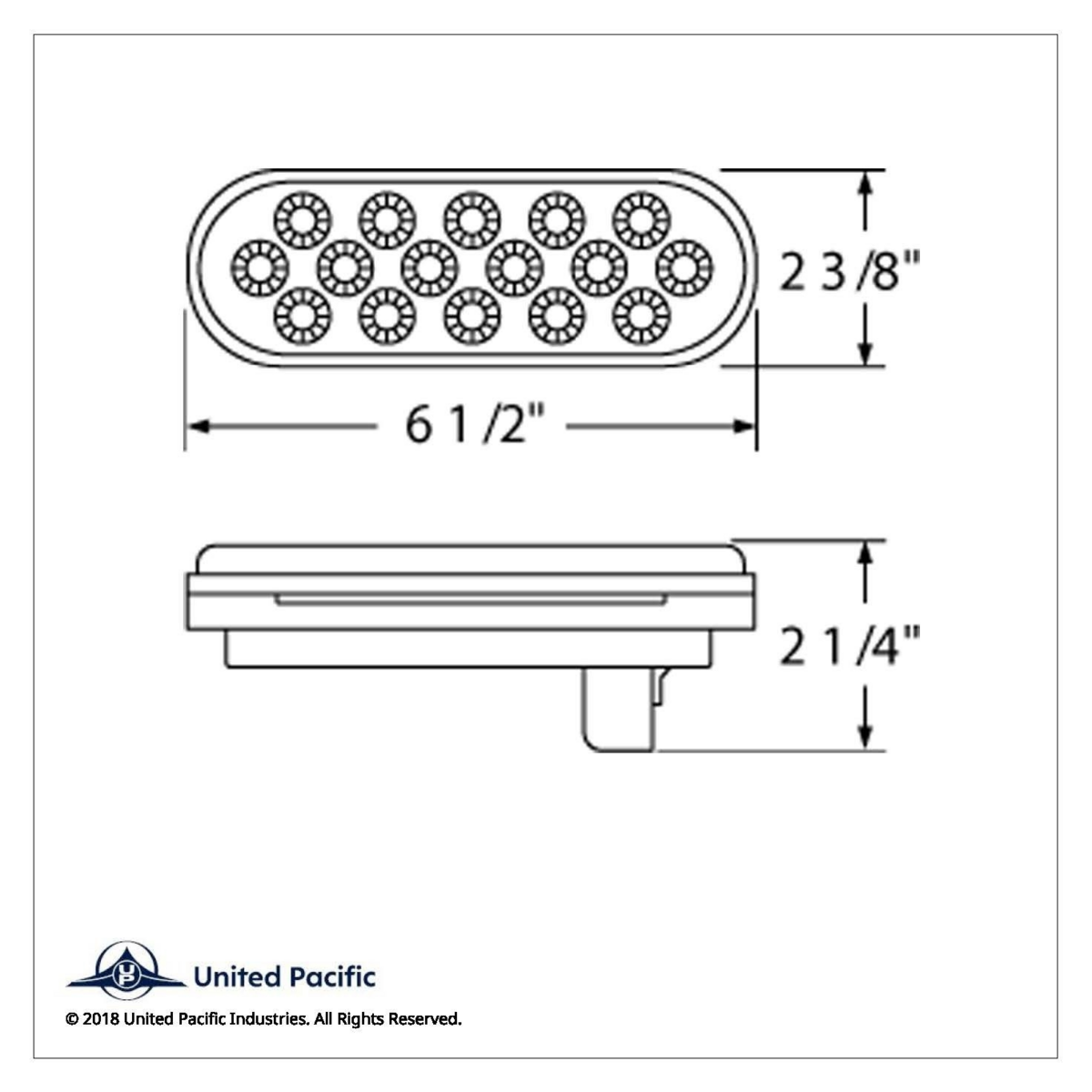 16 LED 6" Oval Reflector Turn Signal Light - Amber LED/Amber Lens - Thumbnail 5