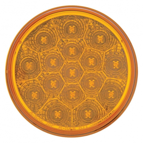 16 LED 4" Reflector Turn Signal Light - Amber LED/Amber Lens - Thumbnail 2