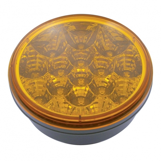 16 LED 4" Reflector Turn Signal Light - Amber LED/Amber Lens - Thumbnail 3