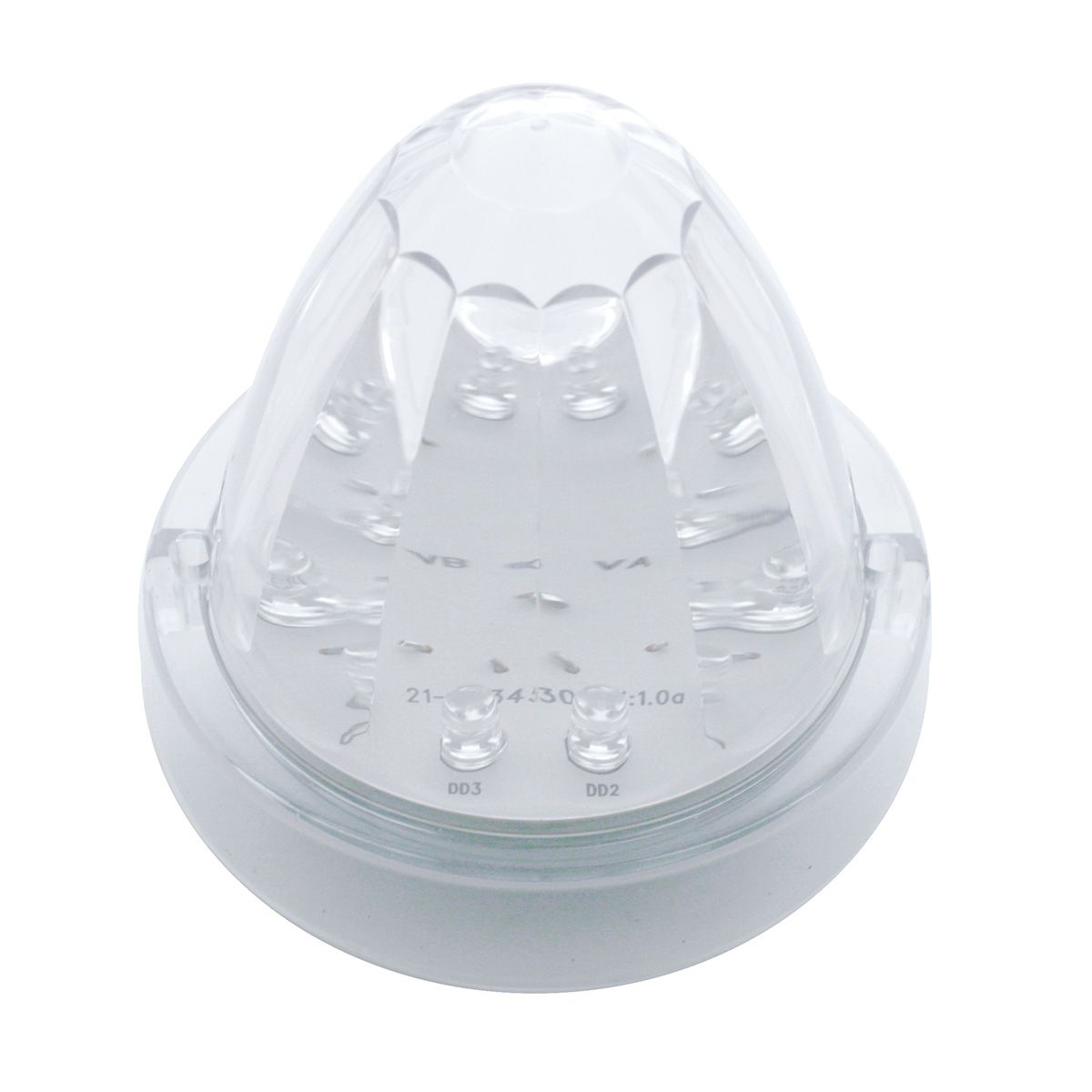 13 LED Watermelon Truck-Lite Style Cab Light - Amber LED/Clear Lens