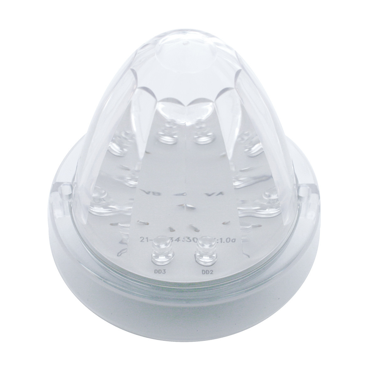 13 LED Watermelon Truck-Lite Style Cab Light - Amber LED/Clear Lens - Thumbnail 3