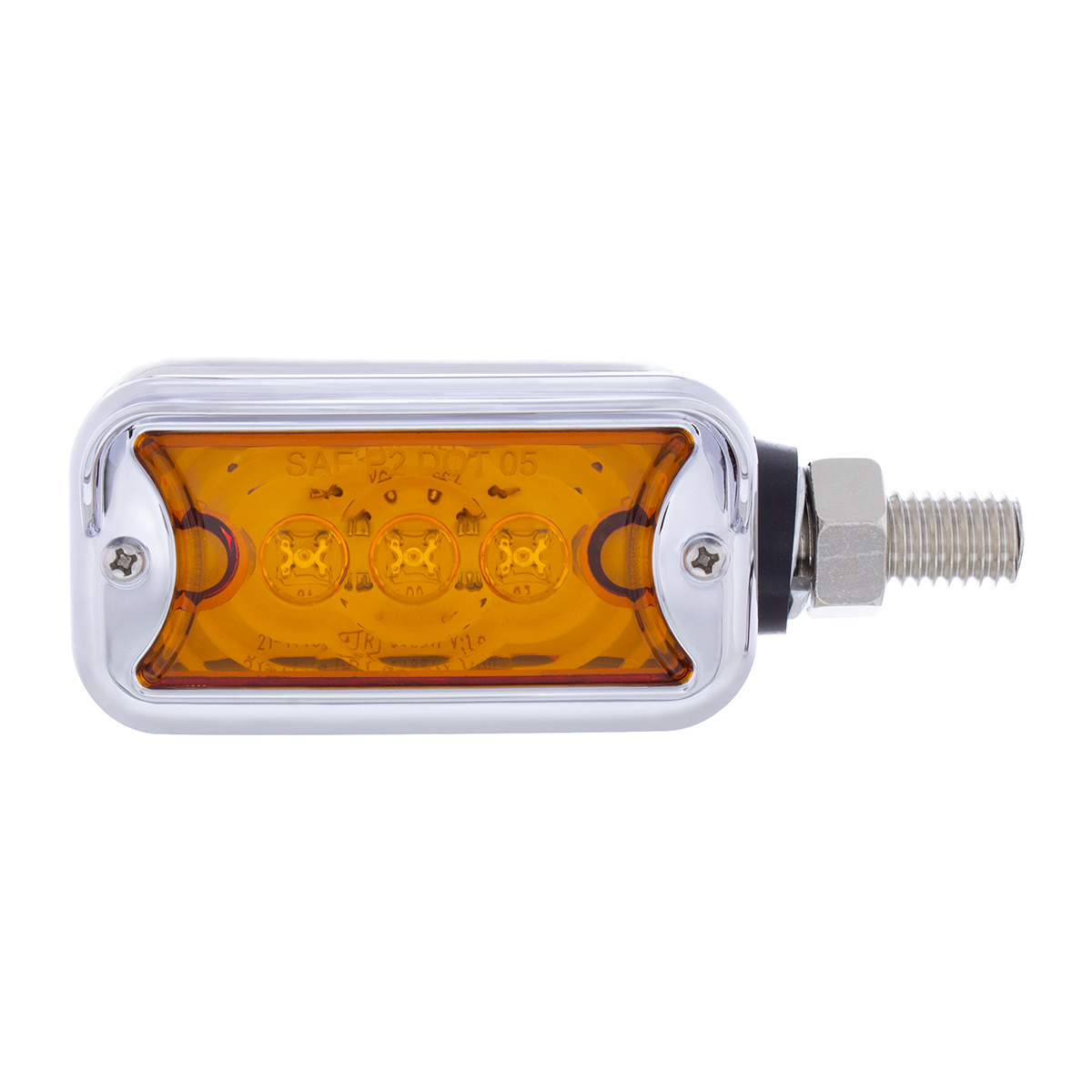 6 LED Single Function Double Face Light W/Visor - Horizontal Mount - Amber & Red LED/Amber & Red Lens - Thumbnail 6