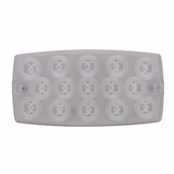 15 LED Rectangular Light (Stop, Turn & Tail) - Red LED/Clear Lens (Bulk) - Thumbnail 2