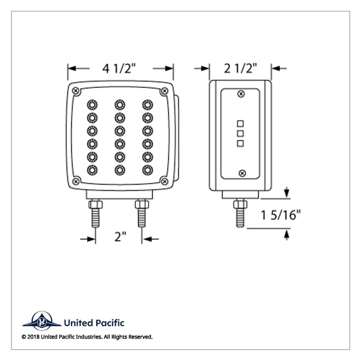 39 LED Reflector Double Face Turn Signal Light (Driver) - Amber & Red LED/Amber & Red Lens - Thumbnail 5