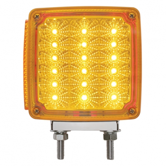 39 LED Reflector Double Face Turn Signal Light (Passenger) - Amber & Red LED/Amber & Red Lens - Thumbnail 2