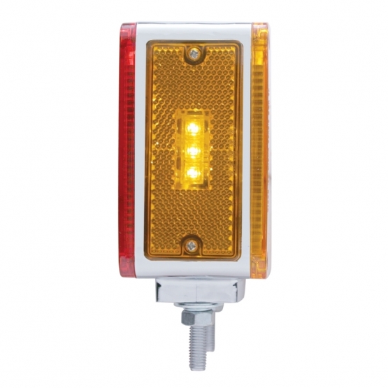 39 LED Reflector Double Face Turn Signal Light (Passenger) - Amber & Red LED/Amber & Red Lens - Thumbnail 3