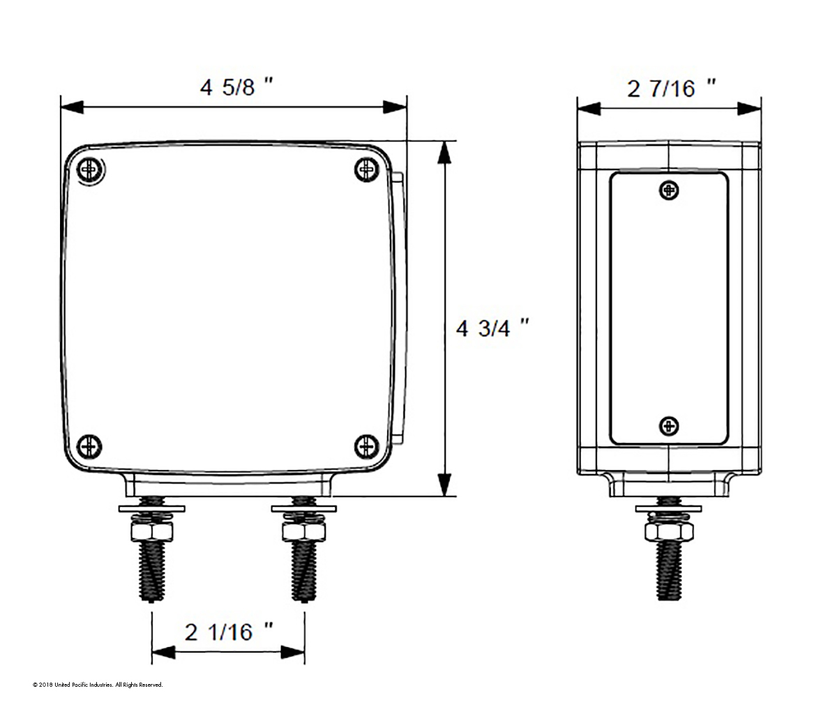 39 LED Reflector Double Face Turn Signal Light (Passenger) - Amber & Red LED/Amber & Red Lens - Thumbnail 4