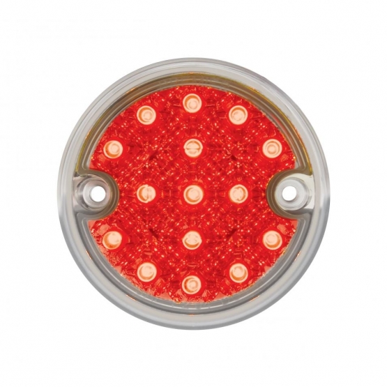15 LED 3" Reflector Series 3 Light Only for Double Face Housing - Red LED/Clear Lens (Bulk)