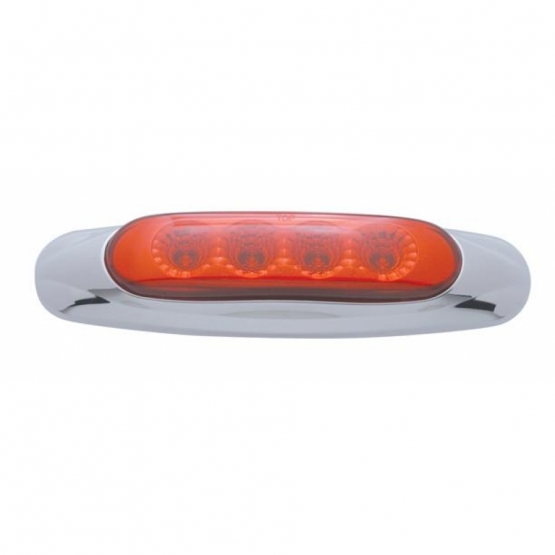 4 LED Reflector Light (Clearance/Marker) - Red LED/Red Lens - Thumbnail 3