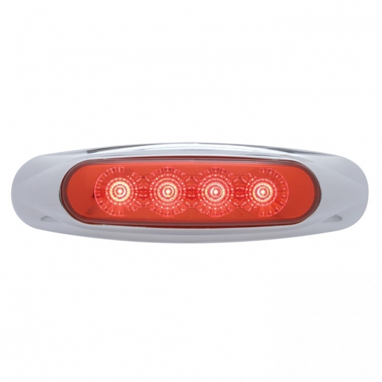 4 LED Reflector Light (Clearance/Marker) - Red LED/Red Lens (Bulk)