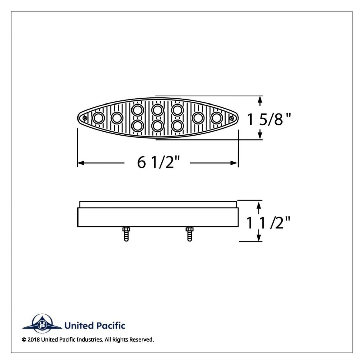 10 LED "Cat's Eye" Light With Bezel (Stop, Turn & Tail) - Red LED/Red Lens - Thumbnail 3