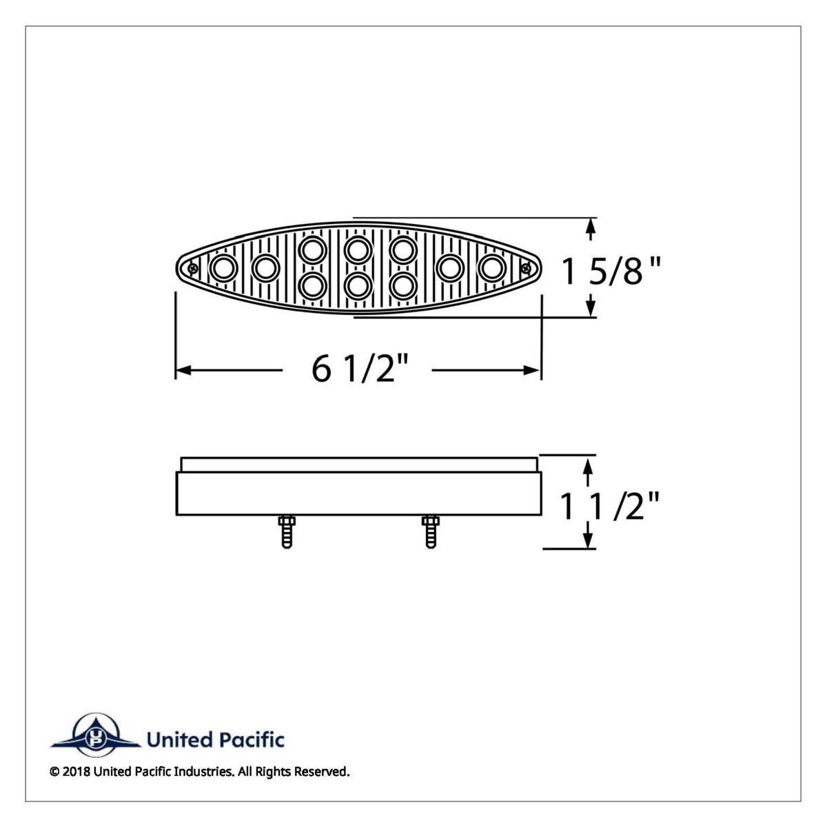 10 LED "Cat's Eye" Light With Bezel (Stop, Turn & Tail) - Red LED/Red Lens - Thumbnail 4