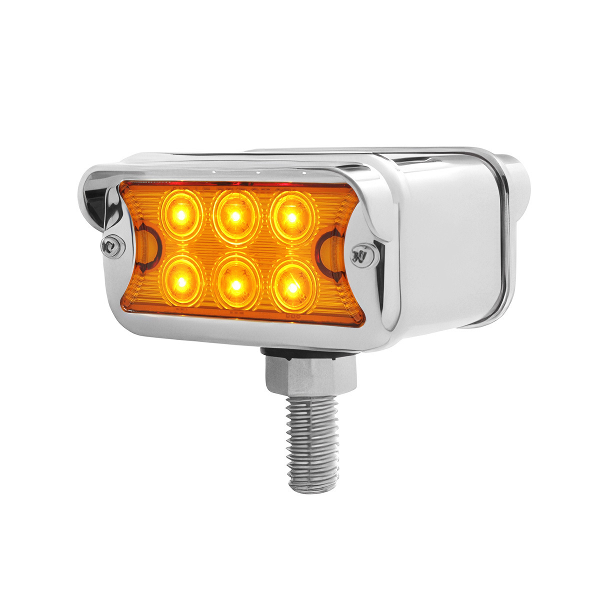 12 LED Dual Function Double Face Light W/Visor - T-Mount - Amber & Red LED/Amber & Red Lens - Thumbnail 9