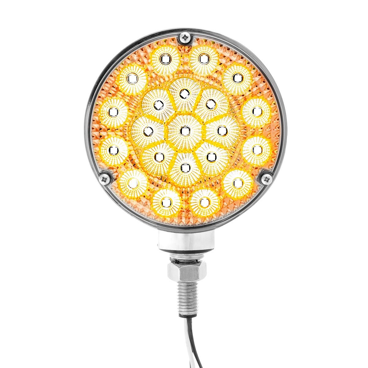 42 LED Reflector Double Face Competition Series Turn Signal Light-Amber & Red LED/Clear Lens