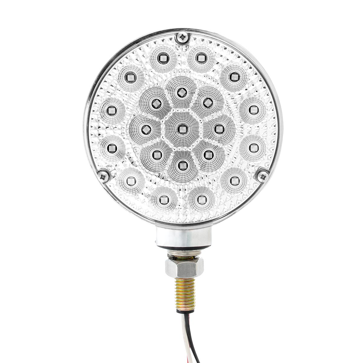 42 LED Reflector Double Face Competition Series Turn Signal Light-Amber & Red LED/Clear Lens - Thumbnail 2