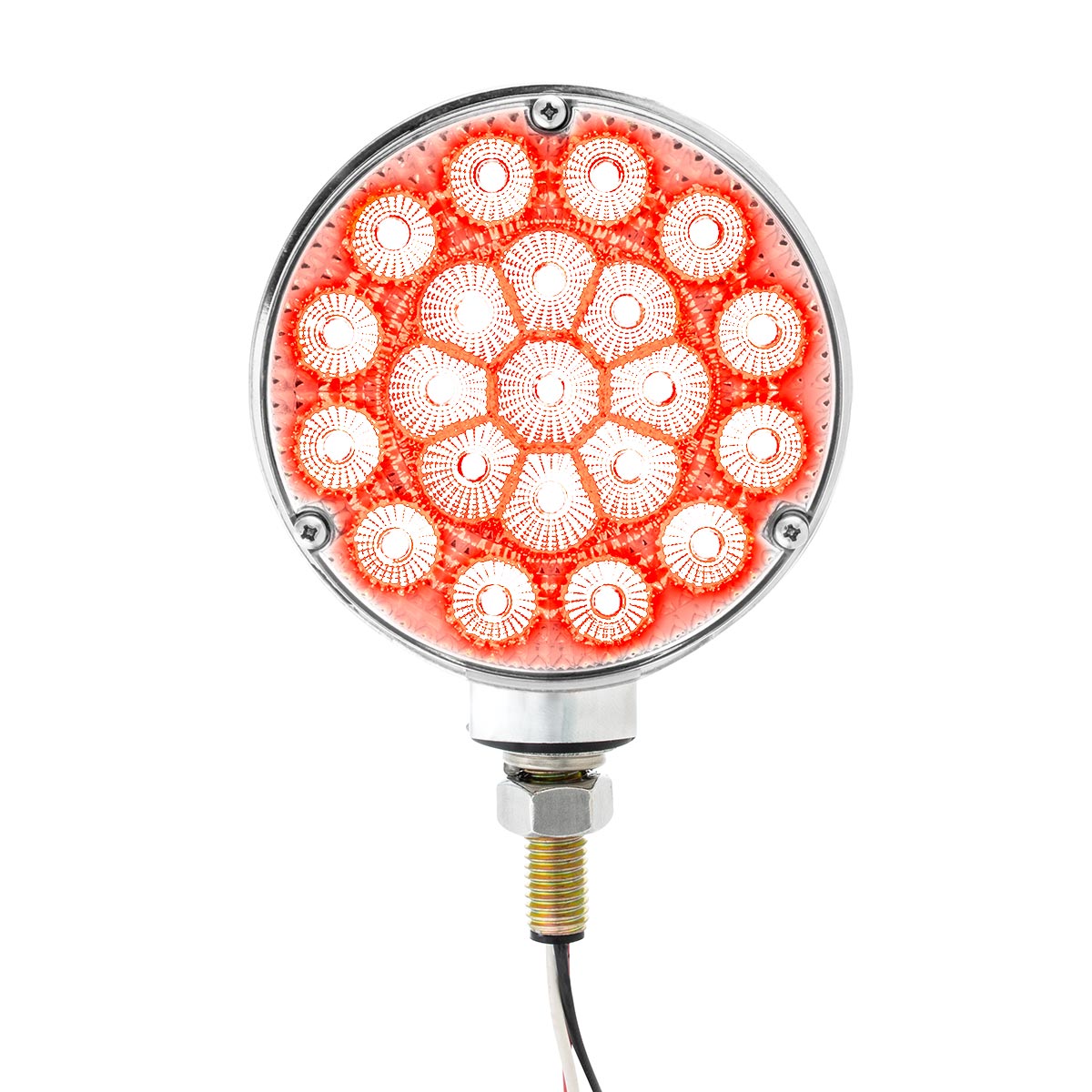 42 LED Reflector Double Face Competition Series Turn Signal Light-Amber & Red LED/Clear Lens - Thumbnail 3