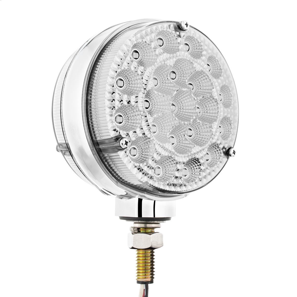 42 LED Reflector Double Face Competition Series Turn Signal Light-Amber & Red LED/Clear Lens - Thumbnail 6