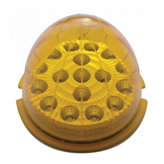 17 LED Watermelon Reflector Cab Light - Amber LED/Amber Lens