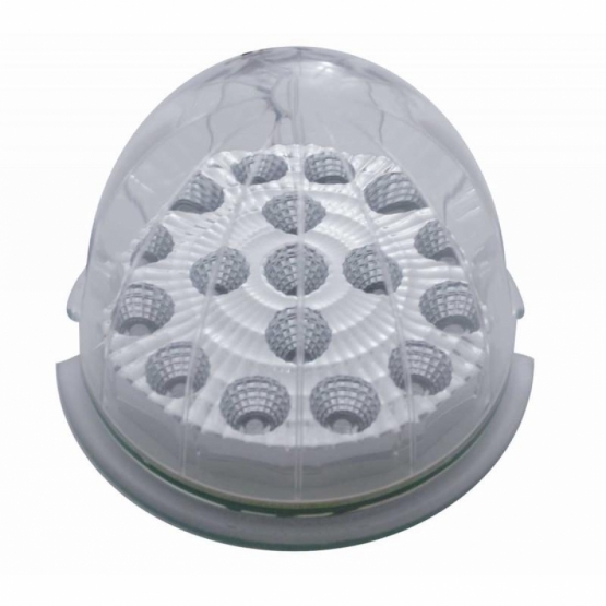 17 LED Watermelon Reflector Cab Light - Amber LED/Clear Lens