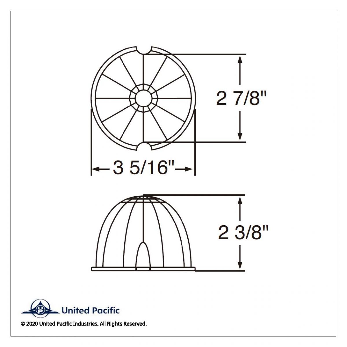 17 LED Watermelon Reflector Cab Light - Red LED/Clear Lens - Thumbnail 3