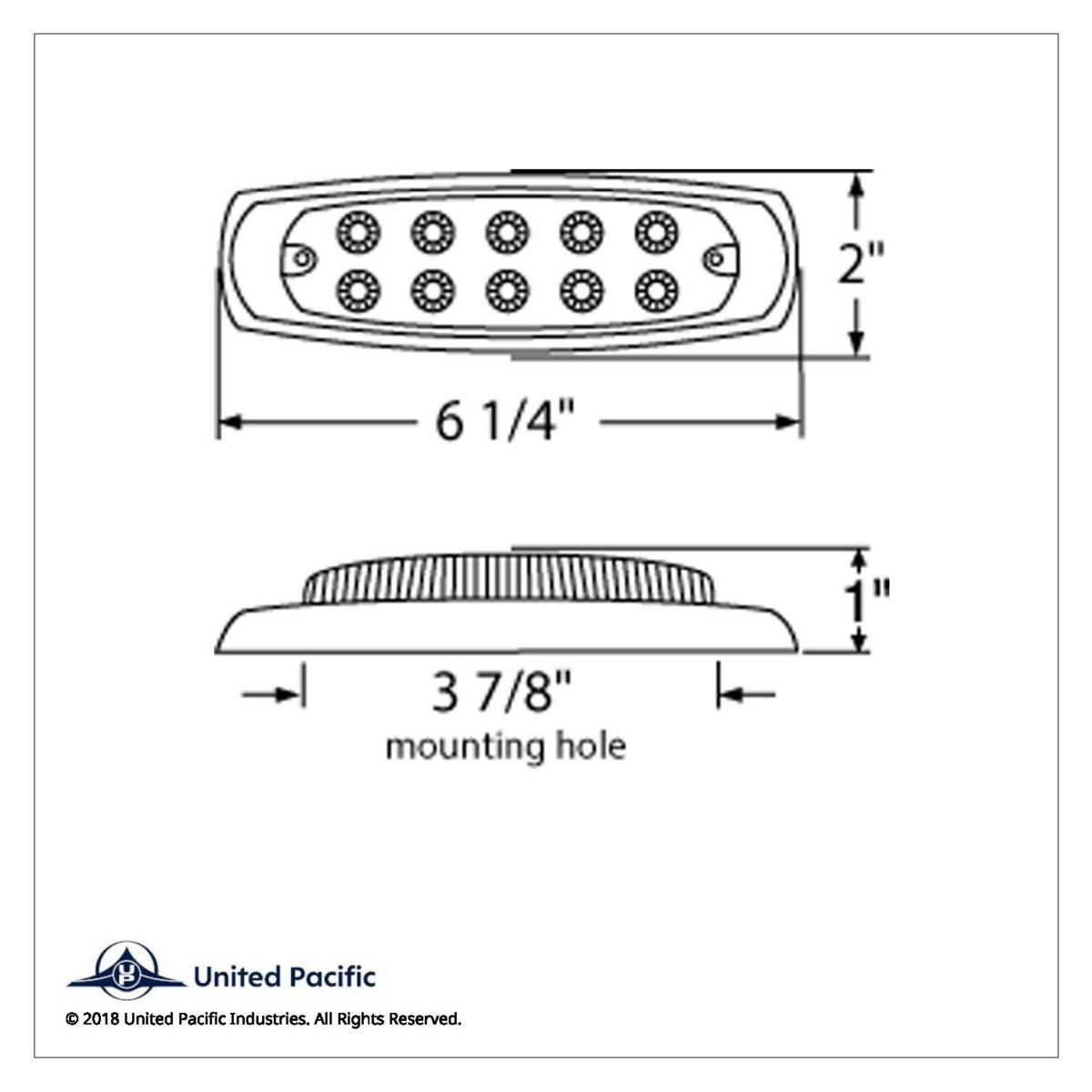 10 LED Reflector Rectangular Light (Clearance/Marker) - Red LED/Red Lens - Thumbnail 6