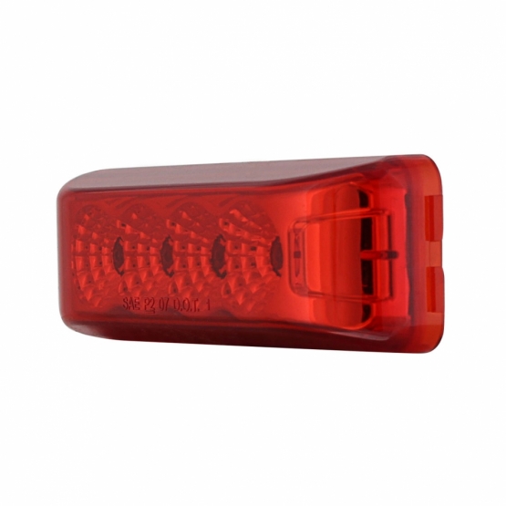 4 LED Reflector Rectangular Light (Clearance/Marker) - Red LED/Red Lens (Bulk) - Thumbnail 4