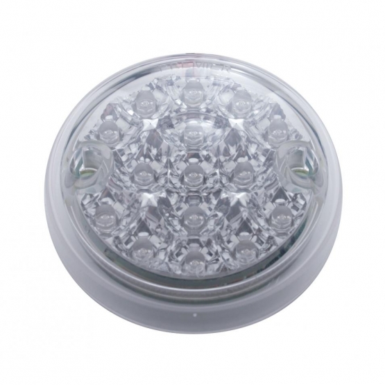 15 LED 3" Dual Function Reflector Single Face Light Only - Amber LED/Clear Lens (Bulk)