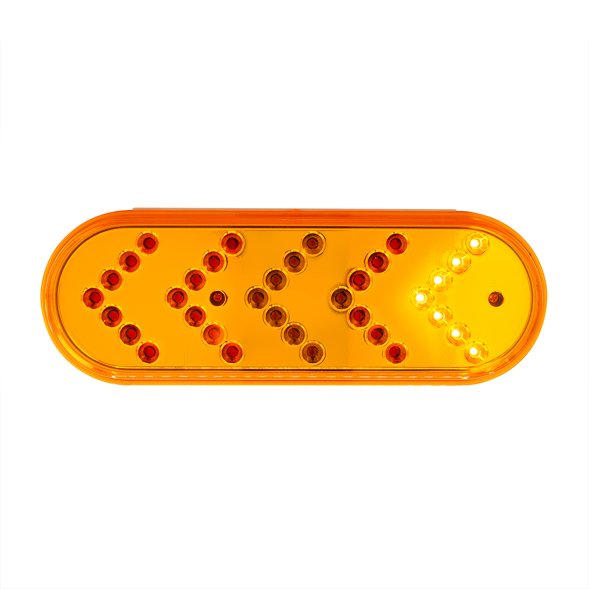 35 LED 6" Reflector Oval Sequential Turn Signal Light - Amber LED/Amber Lens - Thumbnail 13