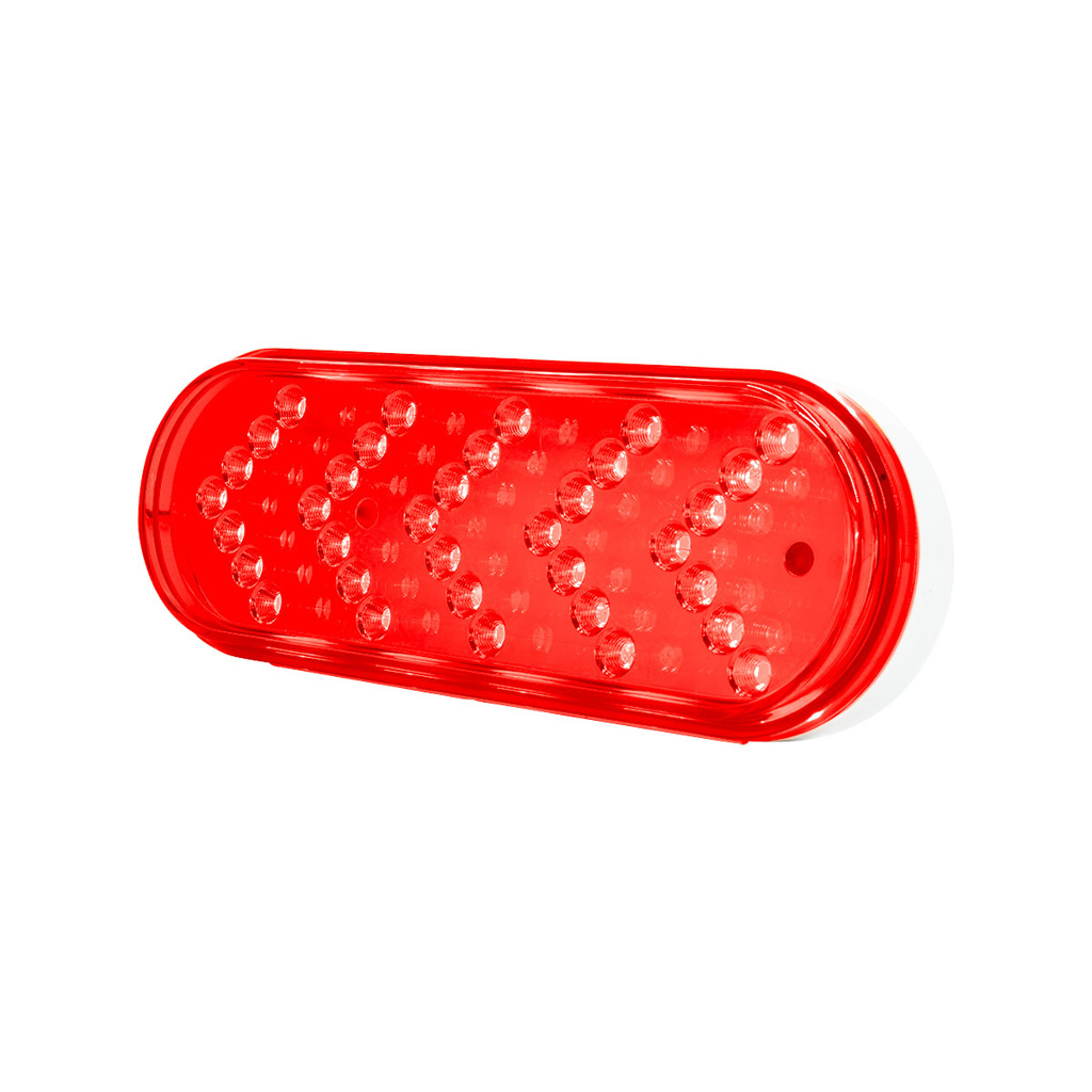 35 LED 6" Reflector Oval Sequential Turn Signal Light - Red LED/Red Lens - Thumbnail 7