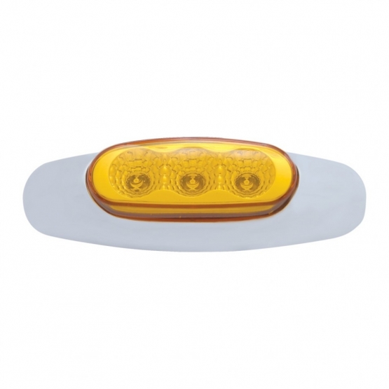 3 LED Reflector Light (Clearance/Marker) - Amber LED/Amber Lens - Thumbnail 2