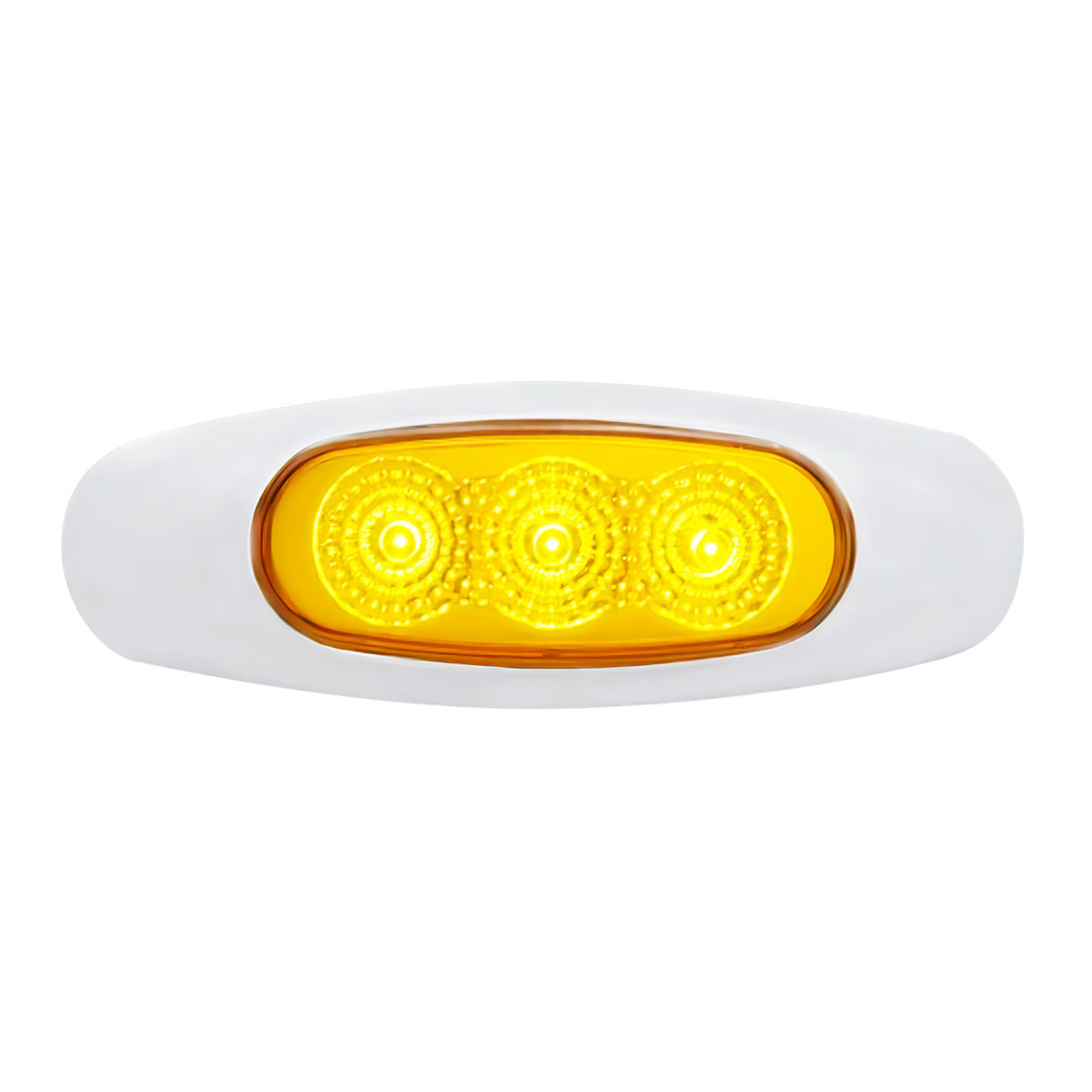 3 LED Reflector Light (Clearance/Marker) - Amber LED/Amber Lens (Bulk) - Thumbnail 4