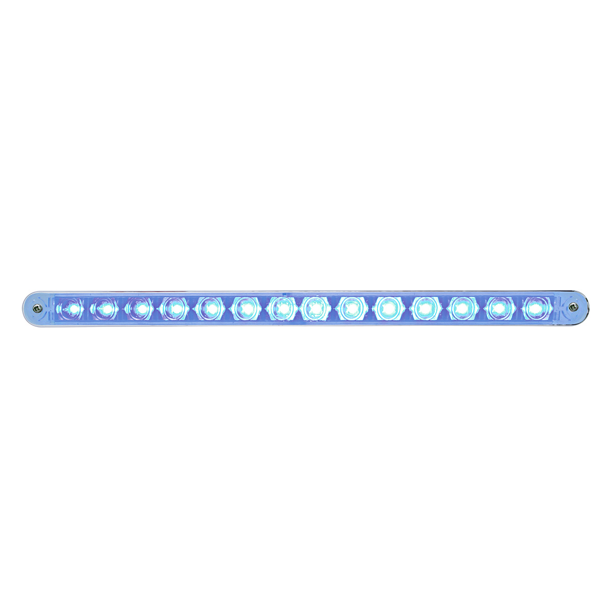 14 LED 12" Auxiliary Strip Light - Blue LED/Clear Lens (Bulk) - Thumbnail 2