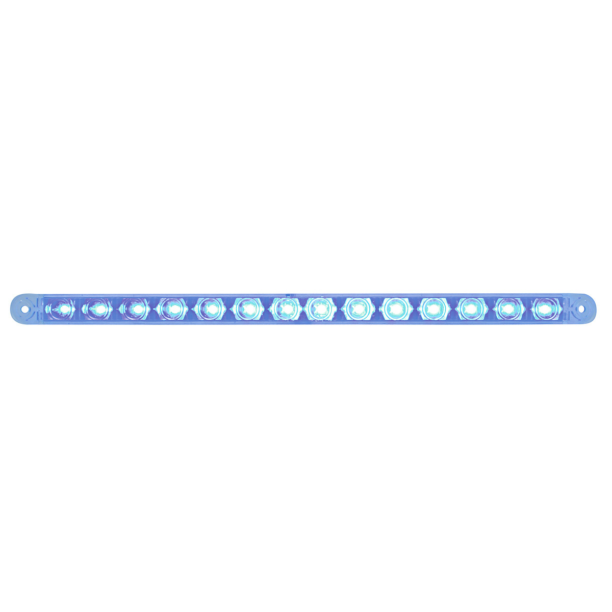 14 LED 12" Auxiliary Strip Light - Blue LED/Clear Lens (Bulk) - Thumbnail 5