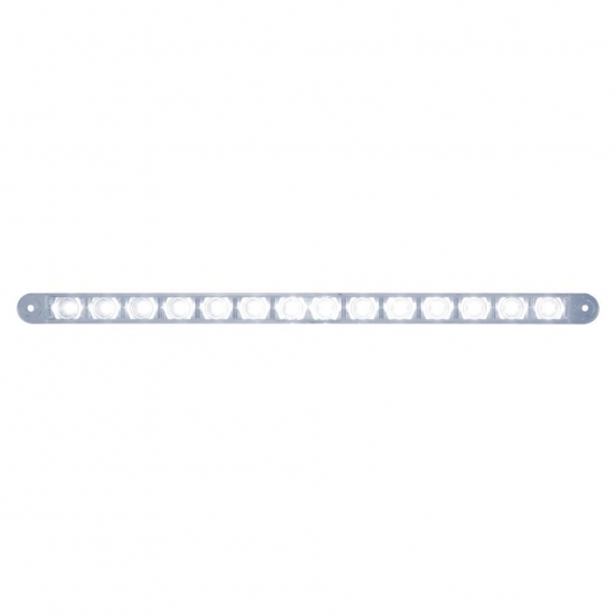 14 LED 12" Auxiliary Strip Light - White LED/Clear Lens (Bulk)