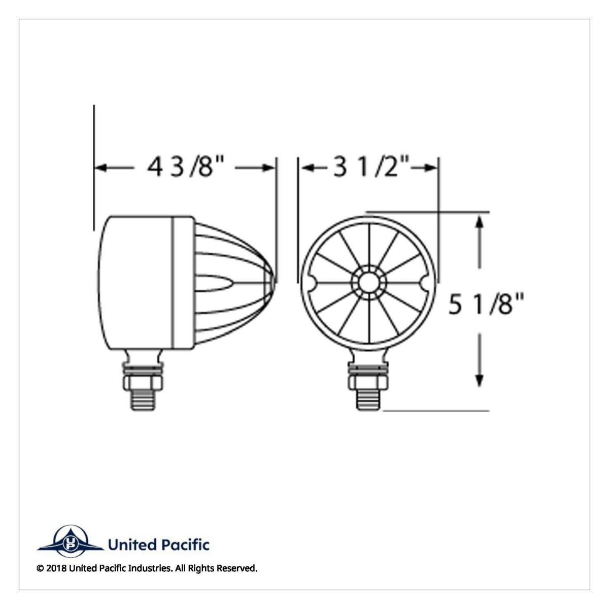 17 LED Watermelon Single Face Light - Red LED/Clear Lens - Thumbnail 3