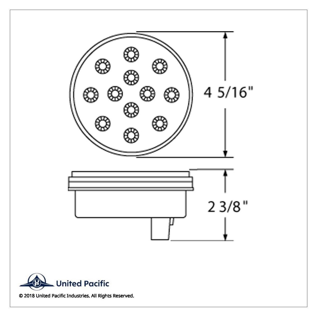 12 LED 4" Reflector Auxiliary/Utility Light - White LED/Clear Lens - Thumbnail 6
