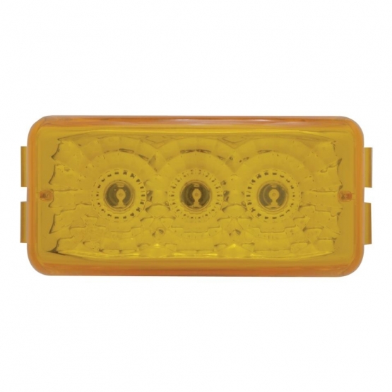 3 LED Reflector Light (Clearance/Marker) - Amber LED/Amber Lens - Thumbnail 2