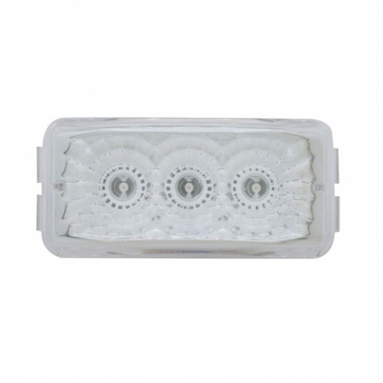 3 LED Reflector Light (Clearance/Marker) - Red LED/Clear Lens