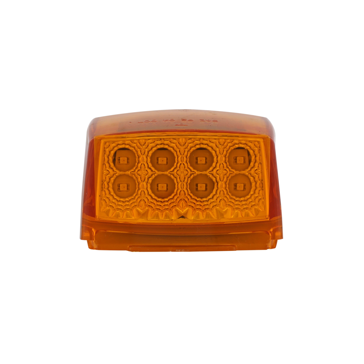 17 LED Reflector Square Cab Light - Amber LED/Amber Lens - Thumbnail 4