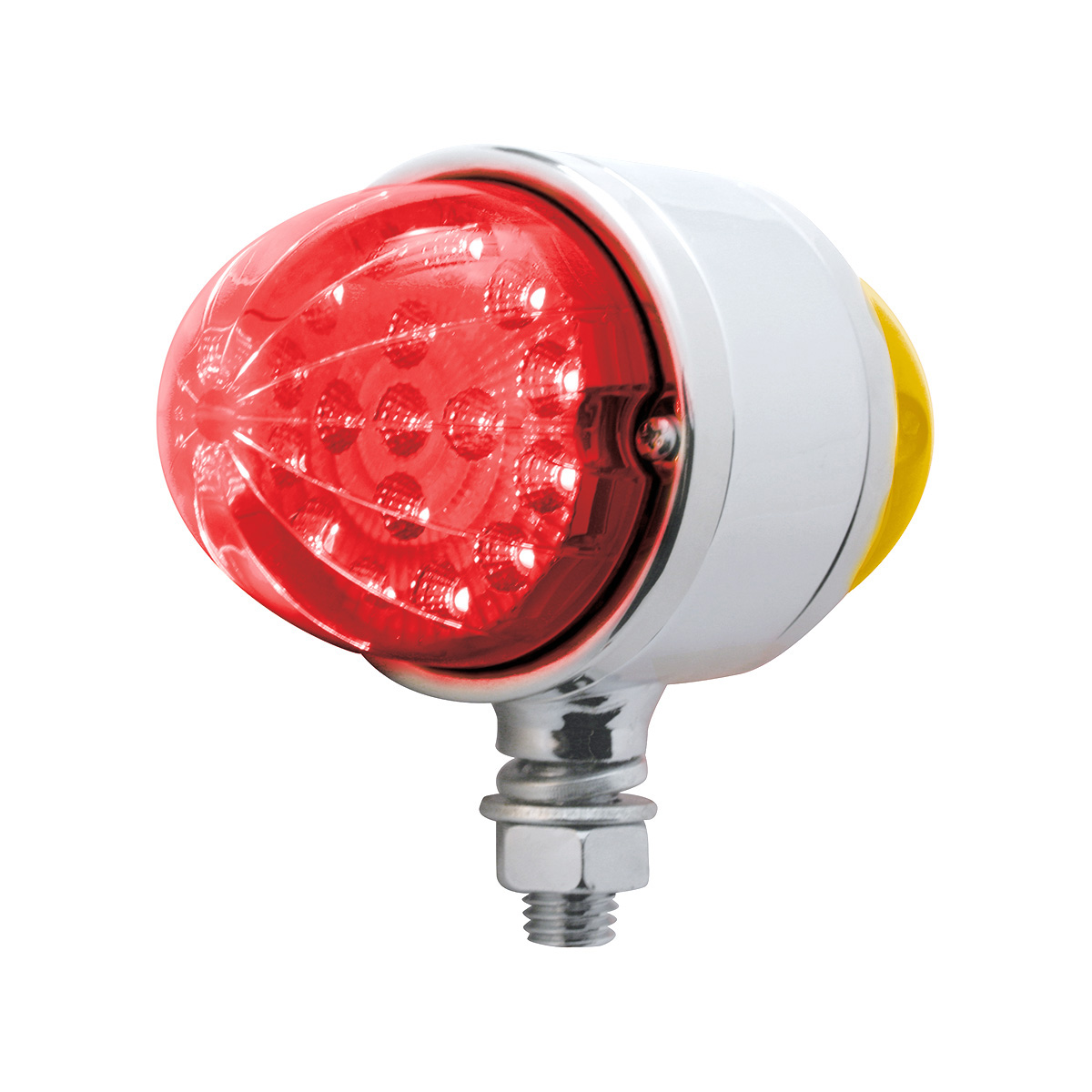 17 LED Dual Function Reflector Double Face Light - Amber & Red LED/Amber & Red Lens - Thumbnail 2