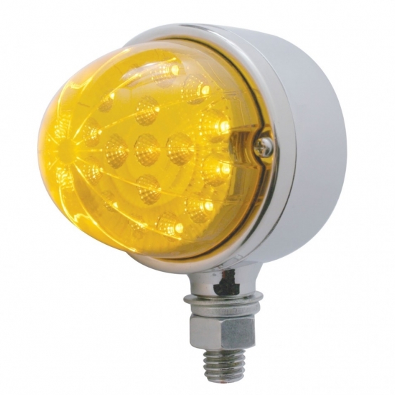 17 LED Dual Function Reflector Single Face Light - Amber LED/Amber Lens