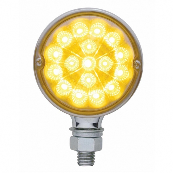 17 LED Dual Function Reflector Single Face Light - Amber LED/Amber Lens - Thumbnail 4