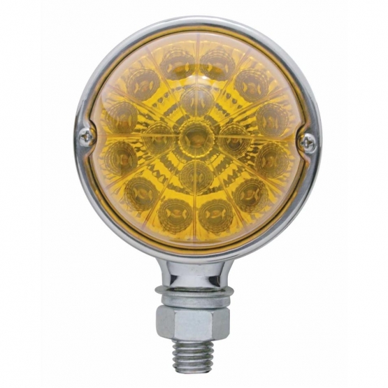 17 LED Dual Function Reflector Single Face Light - Amber LED/Amber Lens - Thumbnail 5