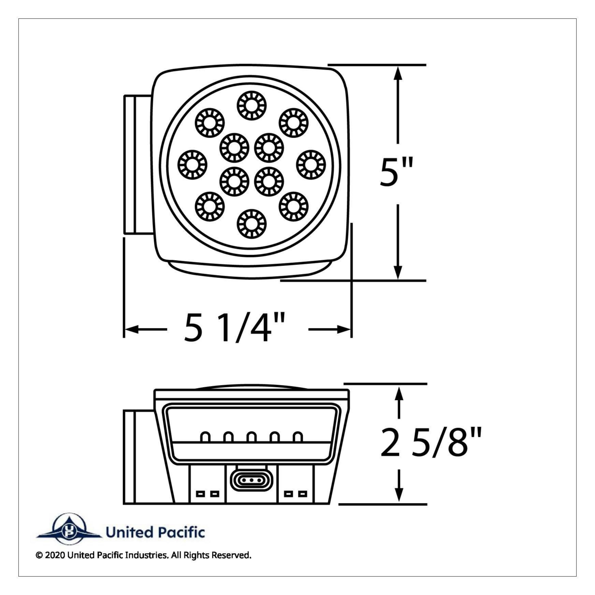Over 80" Wide LED Reflector Submersible Combination Tail Light With License Light (Bulk) - Thumbnail 8