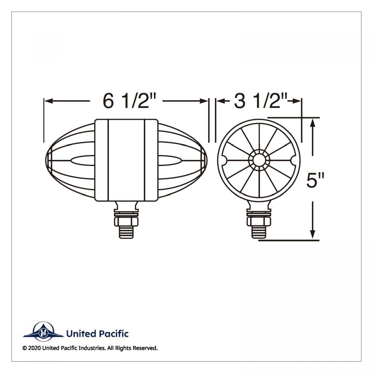 34 LED Reflector Watermelon Double Face Light - Amber & Red LED/Amber & Red Lens - Thumbnail 4