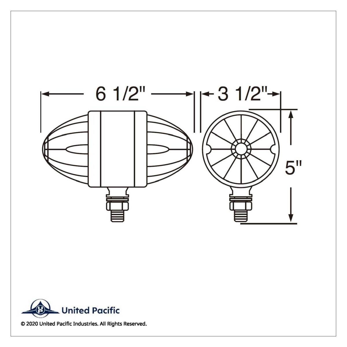 34 LED Reflector Watermelon Double Face Light - Amber & Red LED/Amber & Red Lens - Thumbnail 5