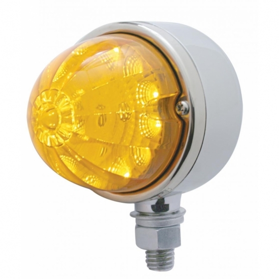 17 LED Reflector Watermelon Single Face Light - Amber LED/Amber Lens