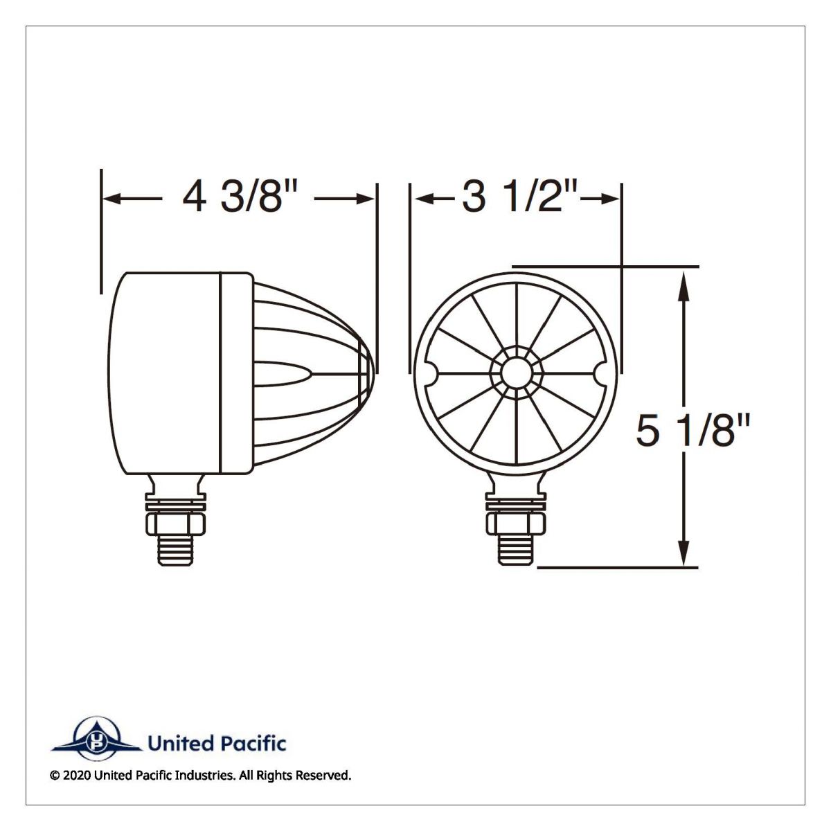 17 LED Reflector Watermelon Single Face Light - Red LED/Red Lens - Thumbnail 2